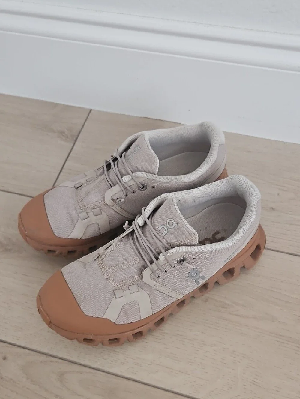 On Running Beige and Brown Trail Sneakers